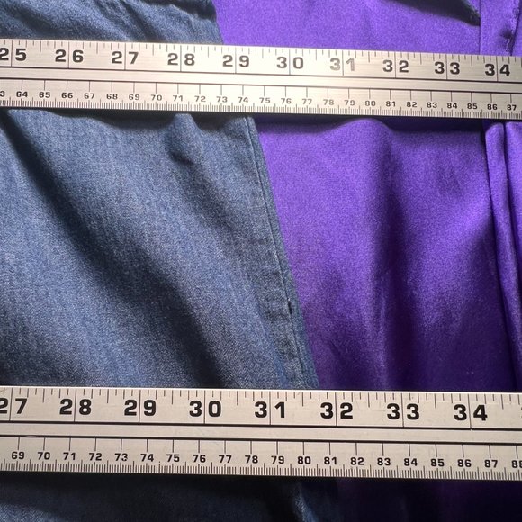 📌Terra & Sky Denim Dress with Smocked Neckline Wear On or Off Shoulders - Picture 10 of 13